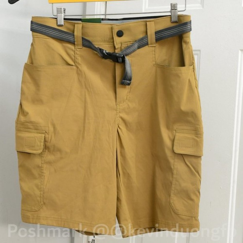 NEW! Men's Orvis Brown Stretch Cargo Short‎ with Belt
